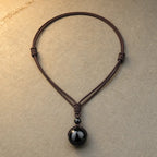 Song Yne Tiger's Eye Obsidian Protection Necklace
