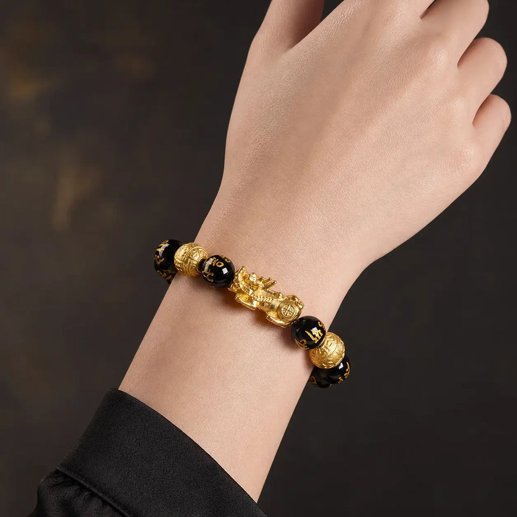 Song Yne Pixiu Obsidian Wealth & Protection Bracelet