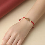 Song Yne Chinese Zodiac Peach Wood Protection & Luck Red String Bracelet