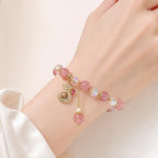 Song Yne Strawberry Quartz Money Bag Positive & Prosperity Bracelet