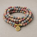 Song Yne Picasso Jasper 108 Mala Courage & Grounding Bracelet