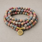 Song Yne Picasso Jasper 108 Mala Courage & Grounding Bracelet