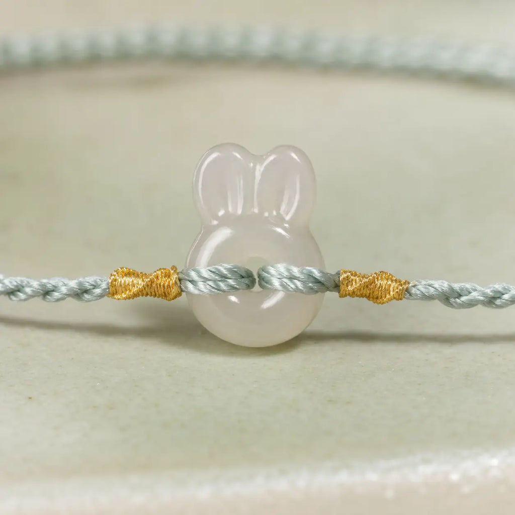 Song Yne Hetian Jade Rabbit Protection & Luck String Bracelet