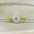 Song Yne Hetian Jade Rabbit Protection & Luck String Bracelet