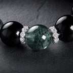 Song Yne Obsidian Green Phantom 925 Silver Strength & Protection Bracelet