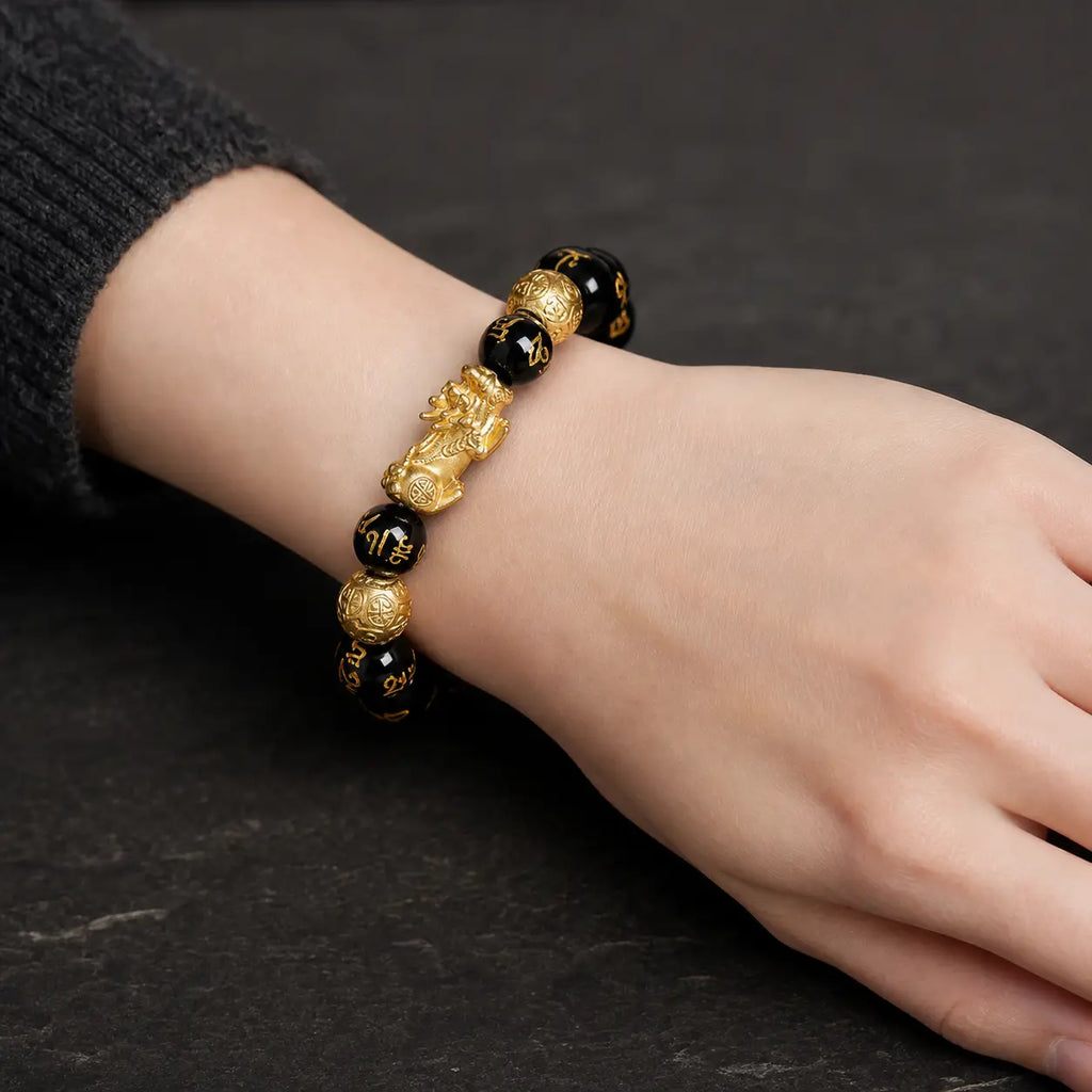 Song Yne Pixiu Obsidian Wealth & Protection Bracelet