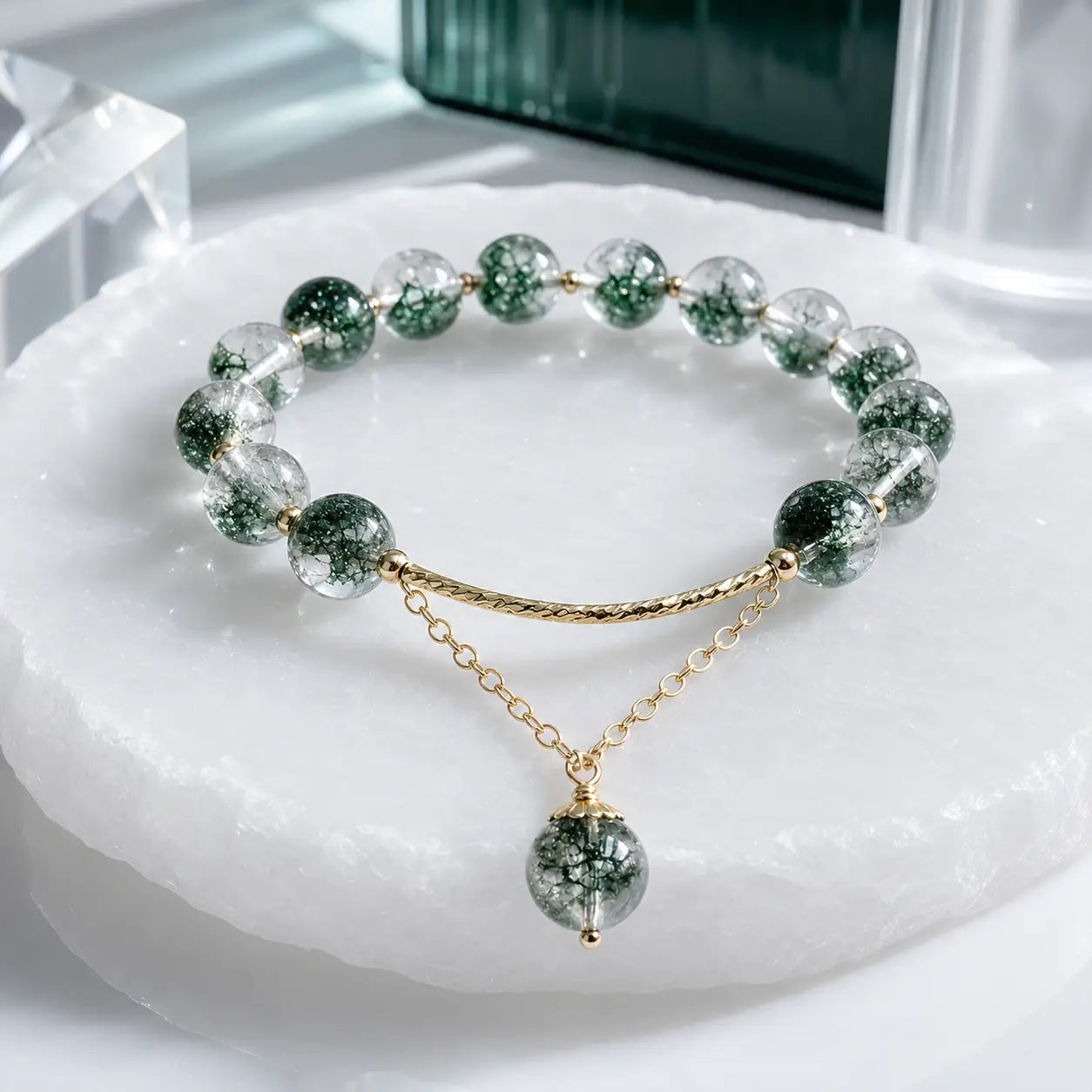 Song Yne Green Phantom Confidence & Luck Charm Bracelet