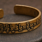 Song Yne Mahāpratisarā Mantra Healing & Protection Brass Bangle
