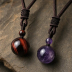 Song Yne Tiger's Eye Obsidian Protection Necklace