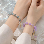 Song Yne Blue Crystal Amethyst Calming & Healing Flower Bracelet