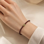 Song Yne 3mm Garnet Hetian Jade Stability & Calm Bracelet