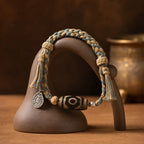 Song Yne Nine-Eyed Dzi Bead Wealth Protection Bracelet