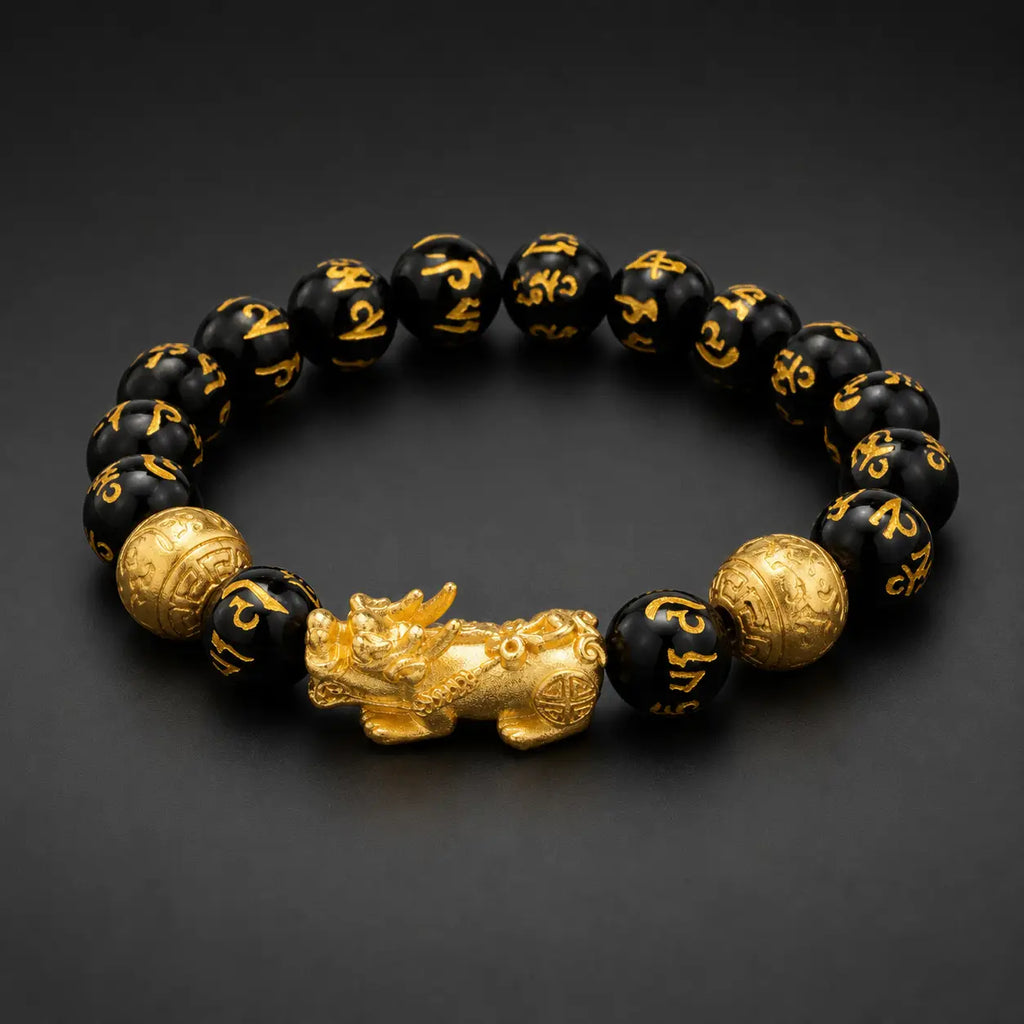 Song Yne Pixiu Obsidian Wealth & Protection Bracelet