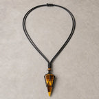 Song Yne Natural Stone Pointed Energy Pendant Necklace