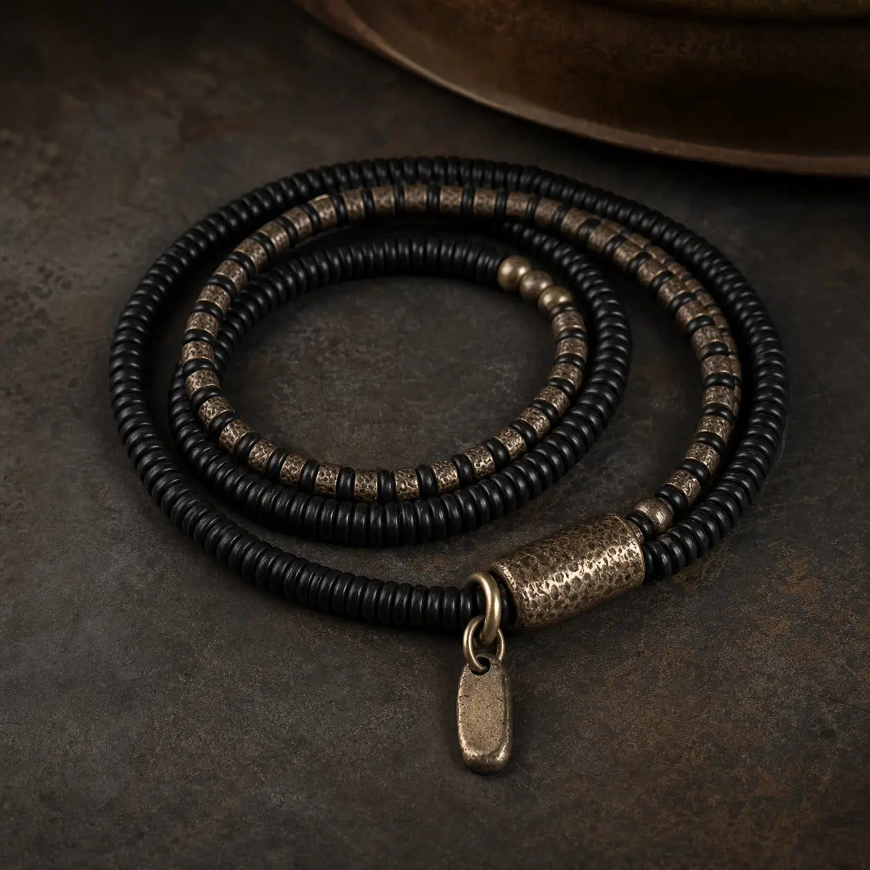 Song Yne Ebony Wood Copper Grounding & Healing Multilayer Bracelet
