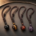 Song Yne Tiger's Eye Obsidian Protection Necklace