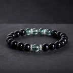 Song Yne Obsidian Green Phantom 925 Silver Strength & Protection Bracelet