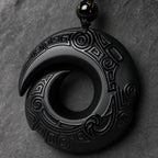 Song Yne Obsidian Ice Obsidian Peace Buckle Strength Pendant