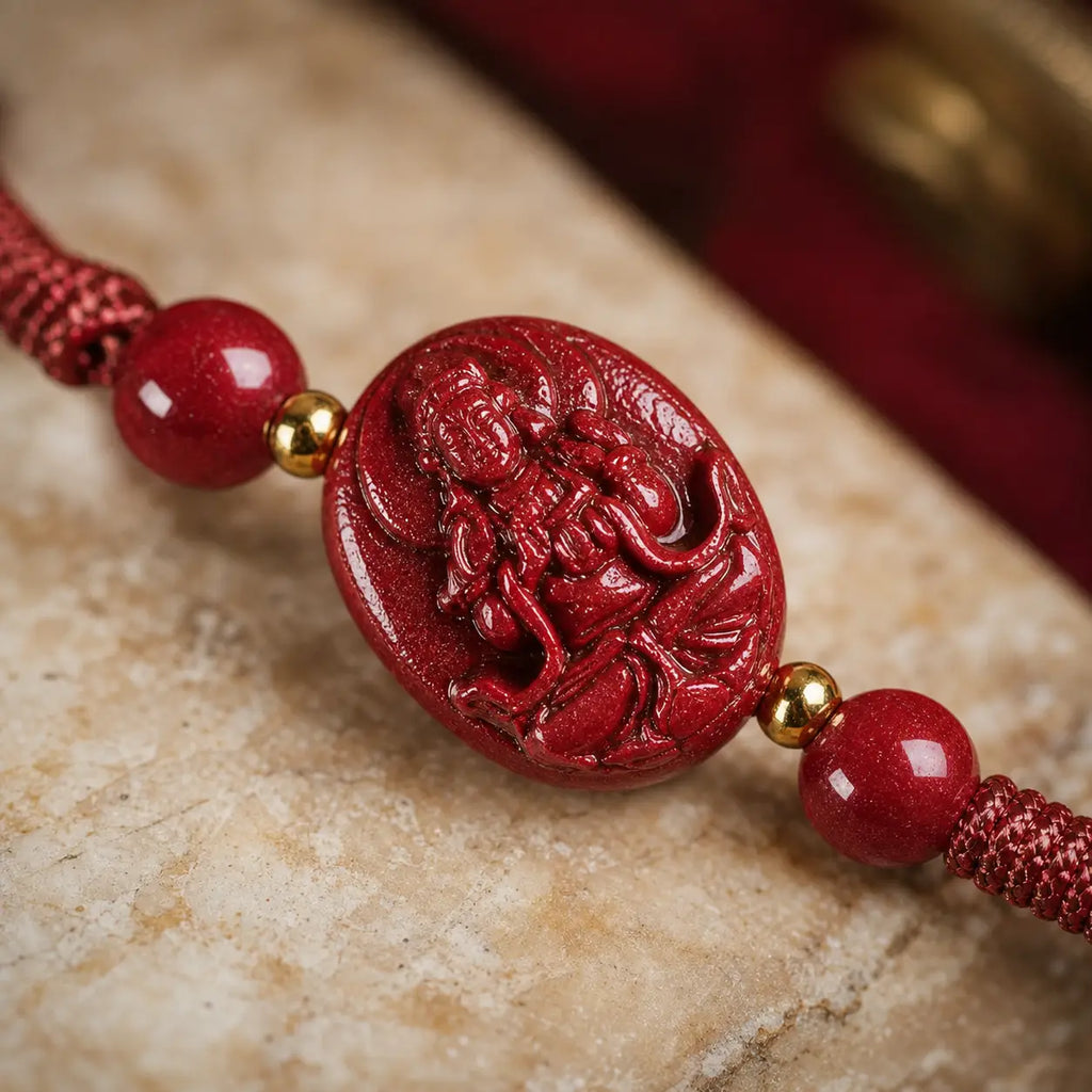 Song Yne Chinese Zodiac Natal Buddha Cinnabar Protection Bracelet