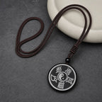 Song Yne Nine-Character Mantra Obsidian Protection Pendant