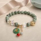Song Yne Strawberry Quartz Jade Fu Love & Luck Bracelet