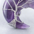 Song Yne Moon Tree of Life Crystal Healing Pendant