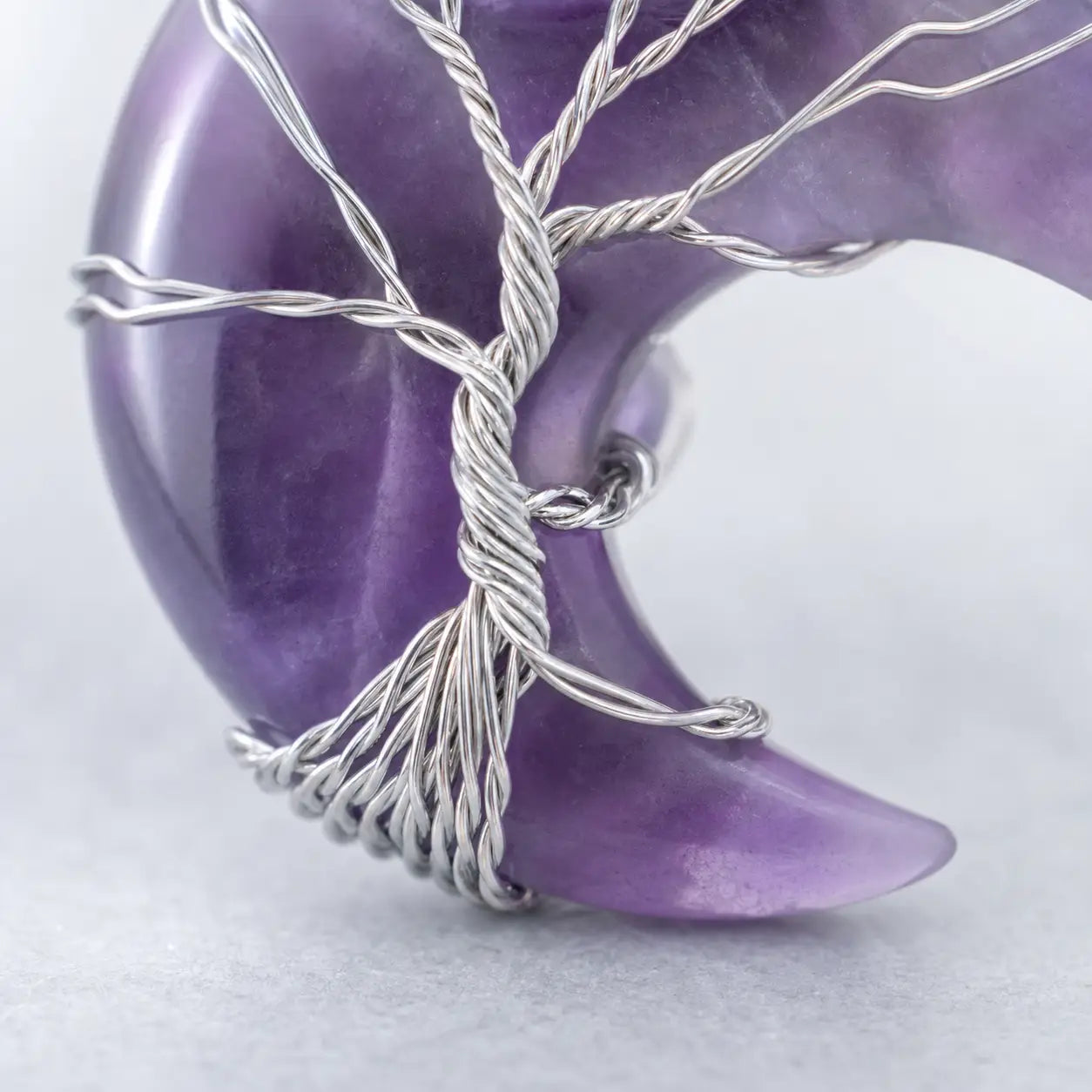 Song Yne Moon Tree of Life Crystal Healing Pendant