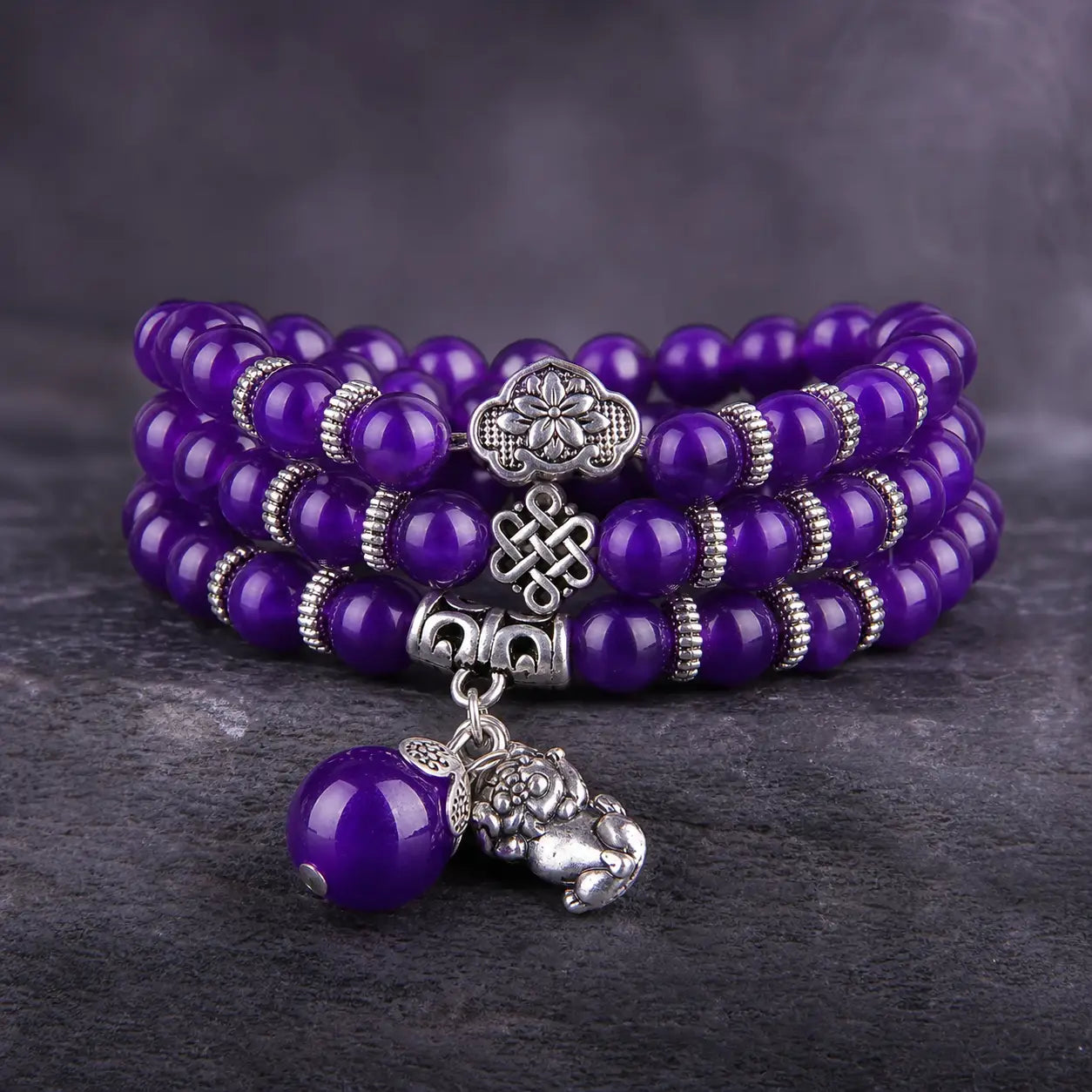 Song Yne Amethyst Pixiu Wealth & Protection Bracelet