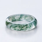Song Yne Moss Agate Healing Balance Ring