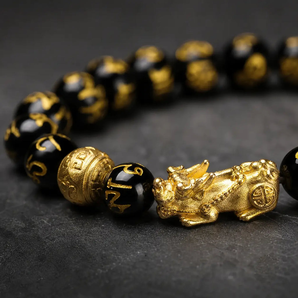 Song Yne Pixiu Obsidian Wealth & Protection Bracelet