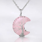 Song Yne Moon Tree of Life Crystal Symbolism Pendant
