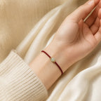 Song Yne Handmade Jade Lucky Bead Prosperity Braided Bracelet