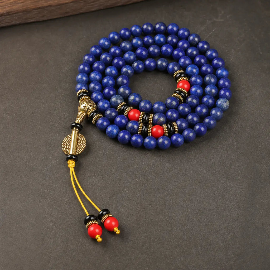 Song Yne Tibetan Lapis Lazuli Positive Energy Mala Bracelet