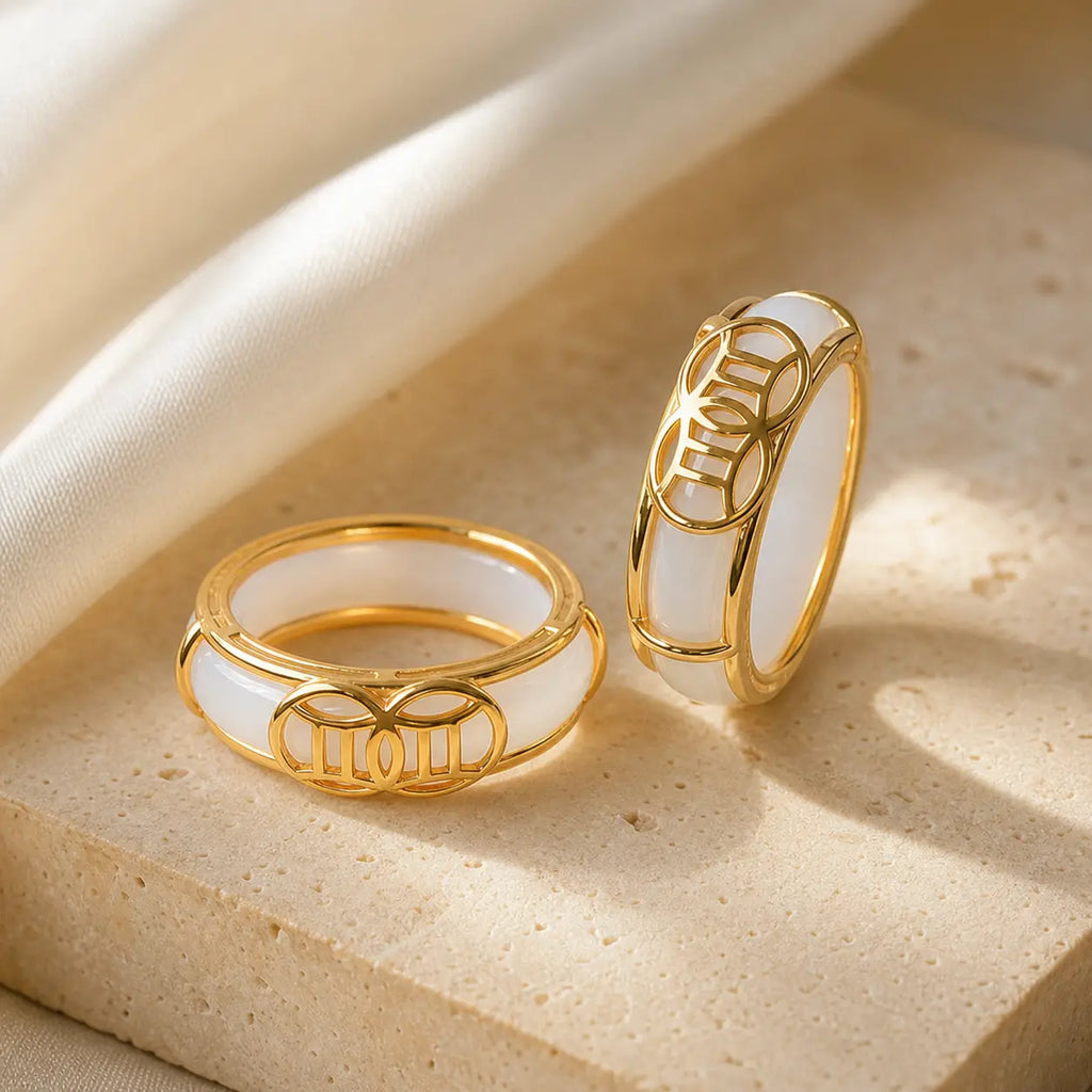 Song Yne White Jade Lucky Knot Dual-Wear Luck Jewelry