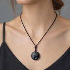 Song Yne Nine-Character Mantra Obsidian Protection Pendant