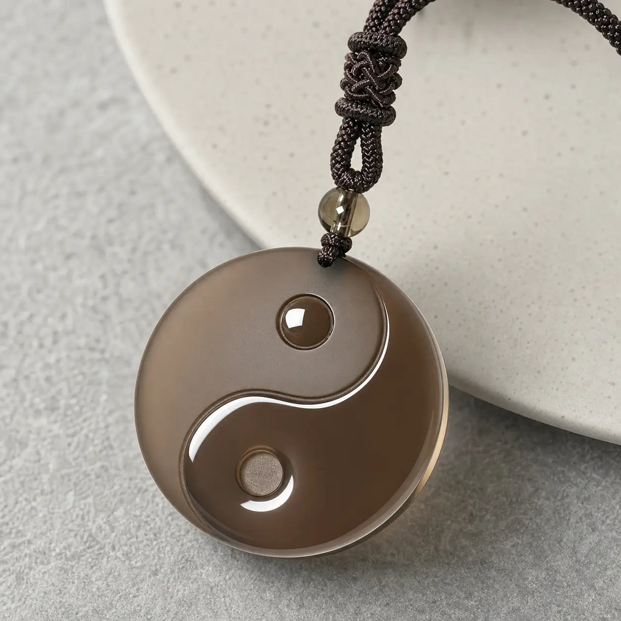 Song Yne Nine-Character Mantra Obsidian Protection Pendant