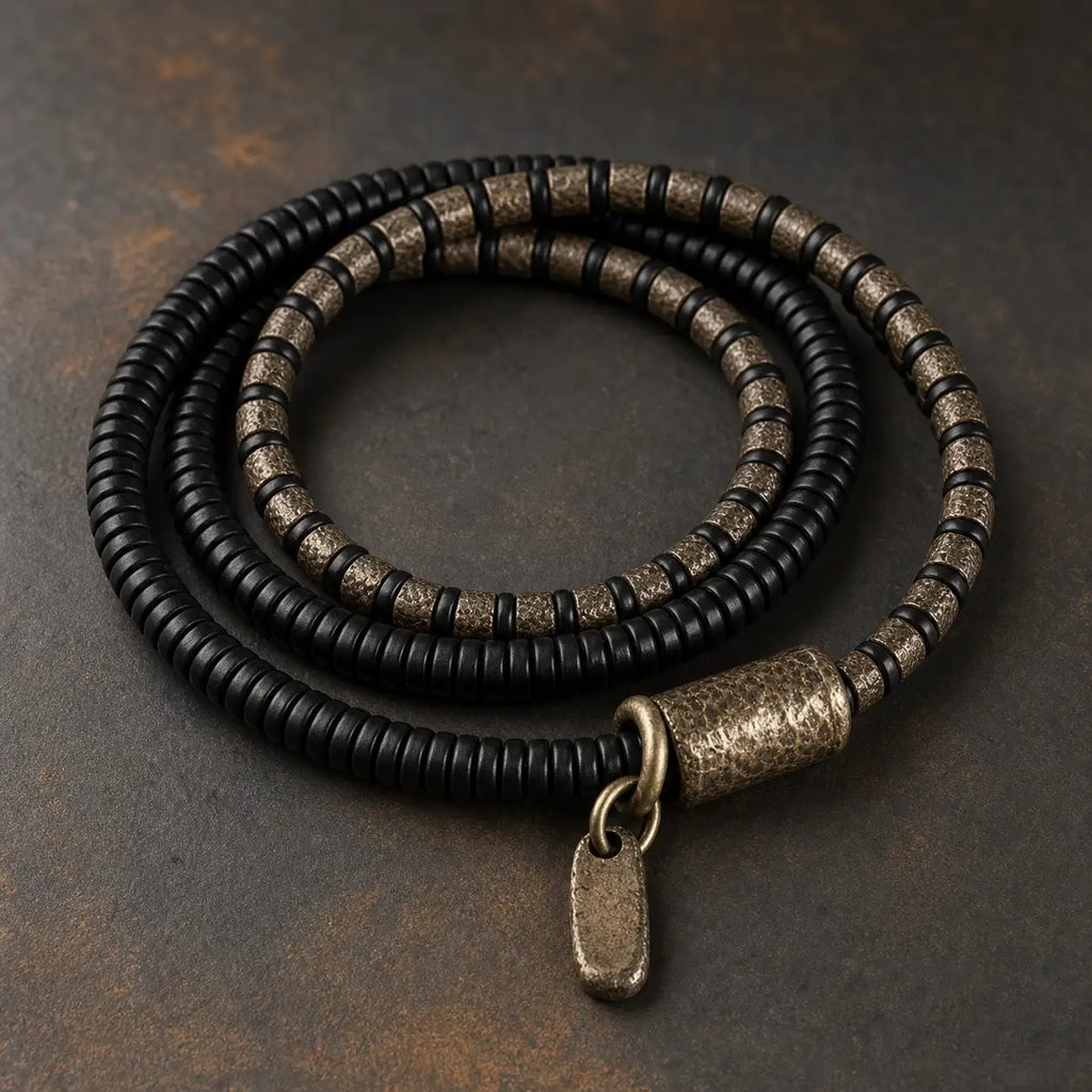 Song Yne Ebony Wood Copper Grounding & Healing Multilayer Bracelet