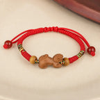 Song Yne Chinese Zodiac Peach Wood Protection & Luck Red String Bracelet