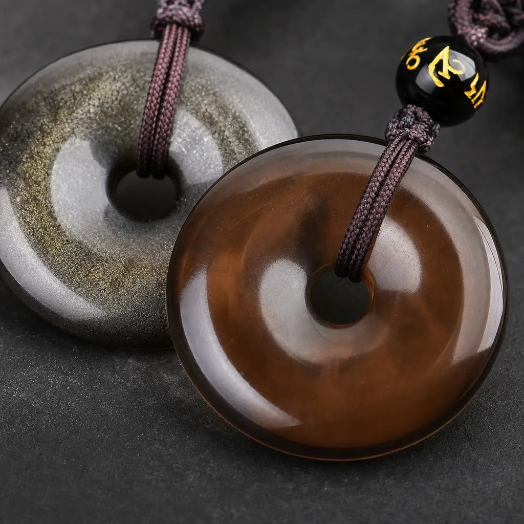 Song Yne Tibetan Obsidian Protection Necklace