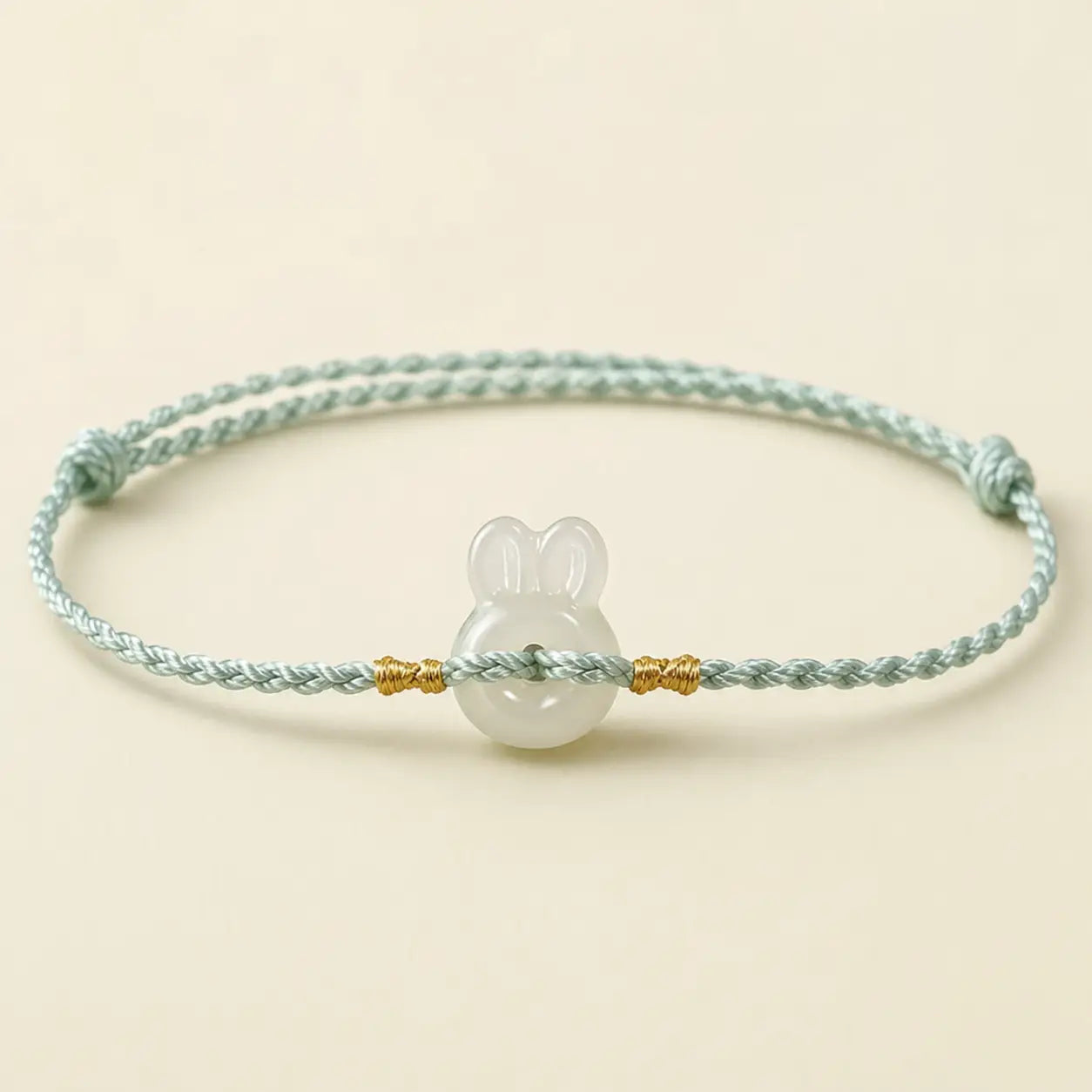 Song Yne Hetian Jade Rabbit Protection & Luck String Bracelet