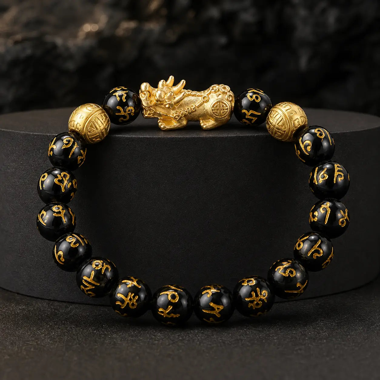 Song Yne Pixiu Obsidian Wealth & Protection Bracelet