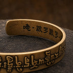 Song Yne Mahāpratisarā Mantra Healing & Protection Brass Bangle