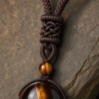 Song Yne Tiger's Eye Obsidian Protection Necklace
