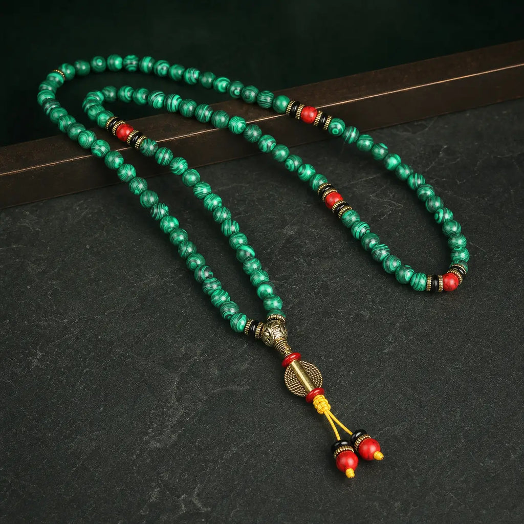 Song Yne 108 Malachite Mala Anti-Anxiety & Protection Bracelet