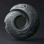 Song Yne Hetian Cyan Jade Fortune Peace Buckle Necklace