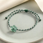 Song Yne Flower Jade Hand-Woven Prosperity Bracelet