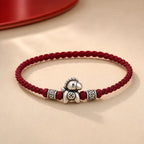 Song Yne 999 Silver Horse Year Peace Braided Bracelet