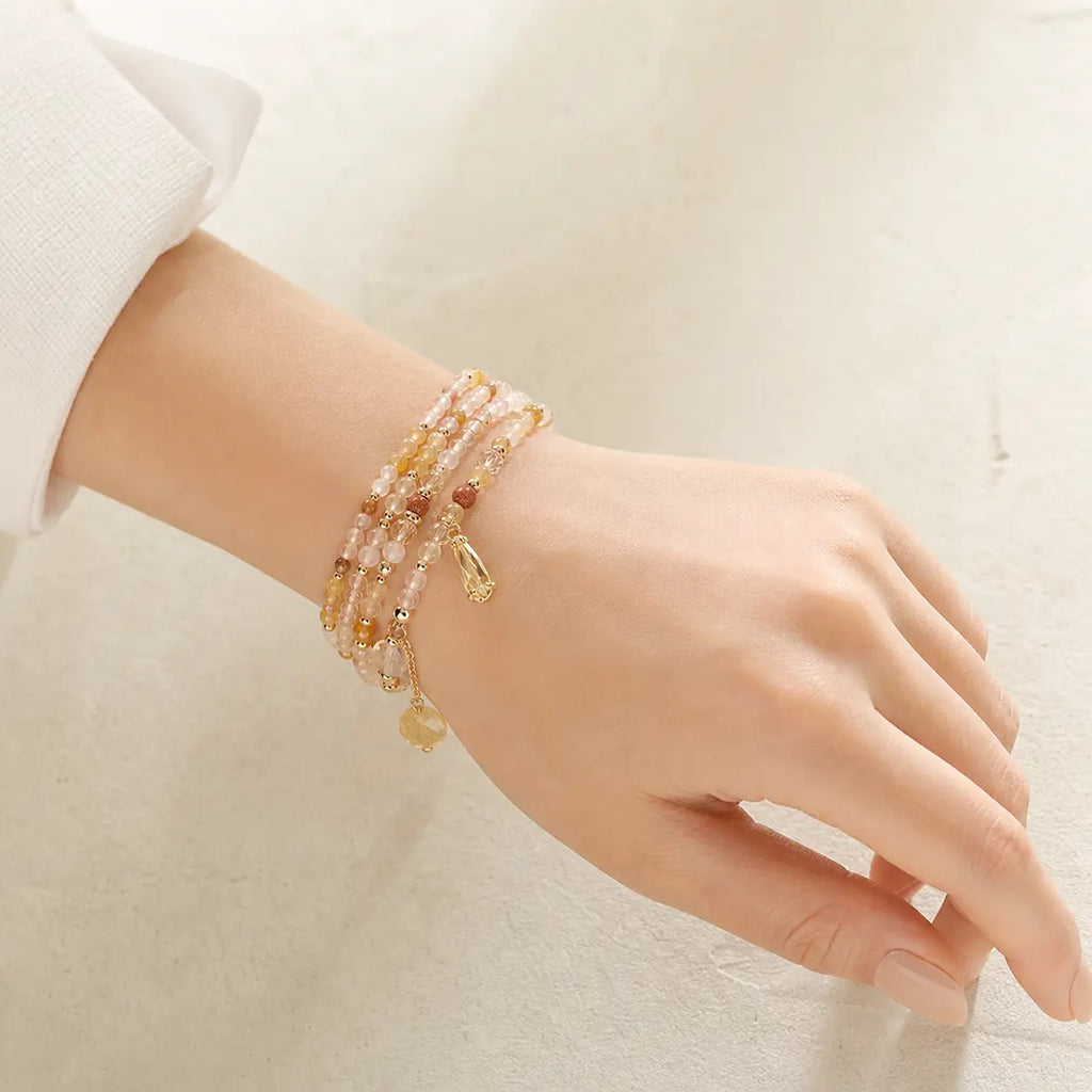 Song Yne Citrine Multi Layer Joy & Abundance Bracelet