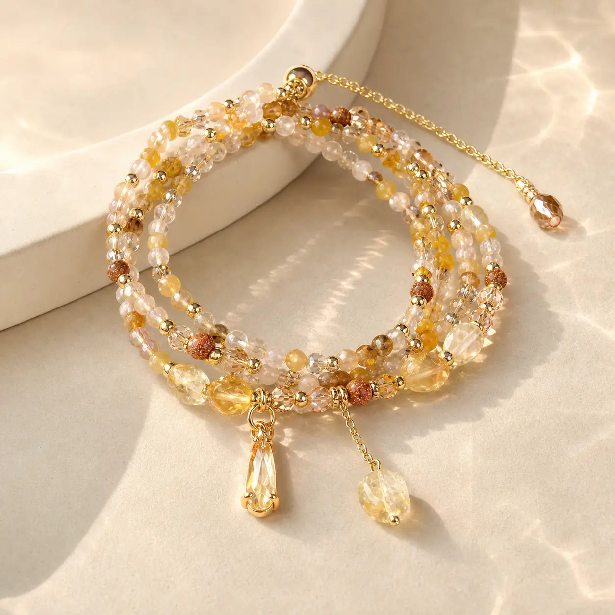 Song Yne Citrine Multi Layer Joy & Abundance Bracelet