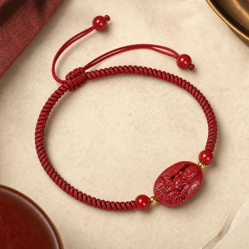 Song Yne Chinese Zodiac Natal Buddha Cinnabar Protection Bracelet
